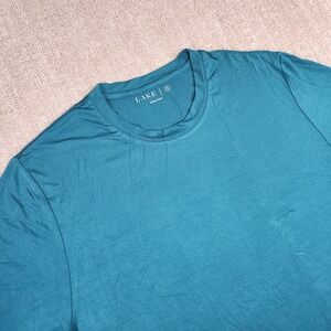 LAKE Bamboo Shirt Men Large Sleepwear Pajama Loungwear Green Stretch